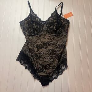 NWT FeelinGirl Lace V Neck Full Bodysuit Lingerie Intimates Size Womens XXL